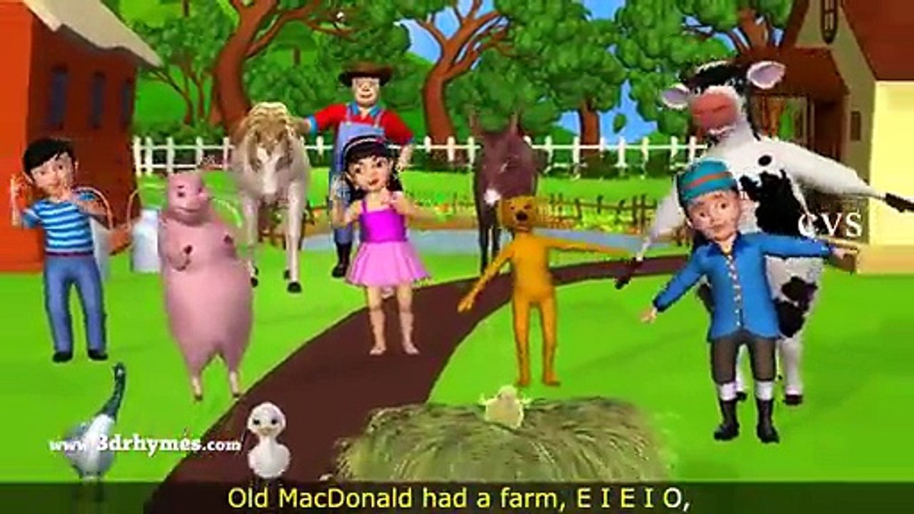 Old MacDonald Had A Farm - 3D Animation Animals Songs & Nursery Rhymes ...