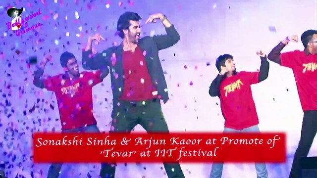Sonakshi Sinha & Arjun Kaoor at Promote of 'Tevar' at IIT festival