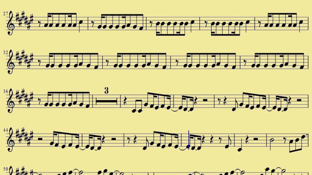 [ Bari Sax ] Get Lucky - Daft Punk - downloadsheetmusic.com.br