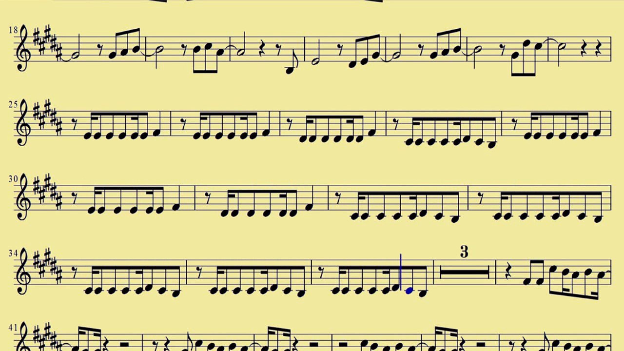 [ Tenor Sax ] Get Lucky - Daft Punk - www.downloadsheetmusic.com.br