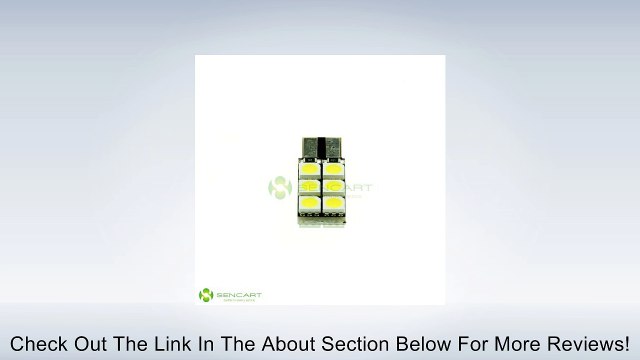 T10 194 168 W5w 2.5w 6500k 168-lumen 12-5050 SMD LED White Lights Bulb Light Lamps Dc 12v Review