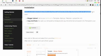 Tutorial 1 - Installation Theme and Demo Content.