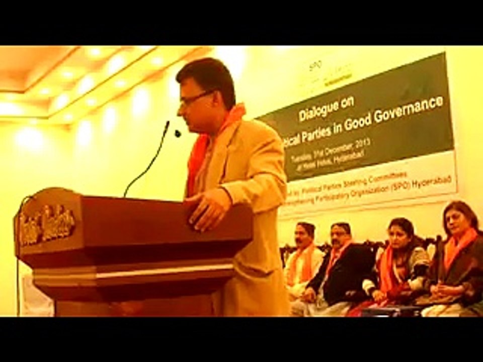 Ayaz Latif Palijo Speech Dialogue on Role Of Political Parties In Good Governance at Indus Hotel Hyd, 1/3