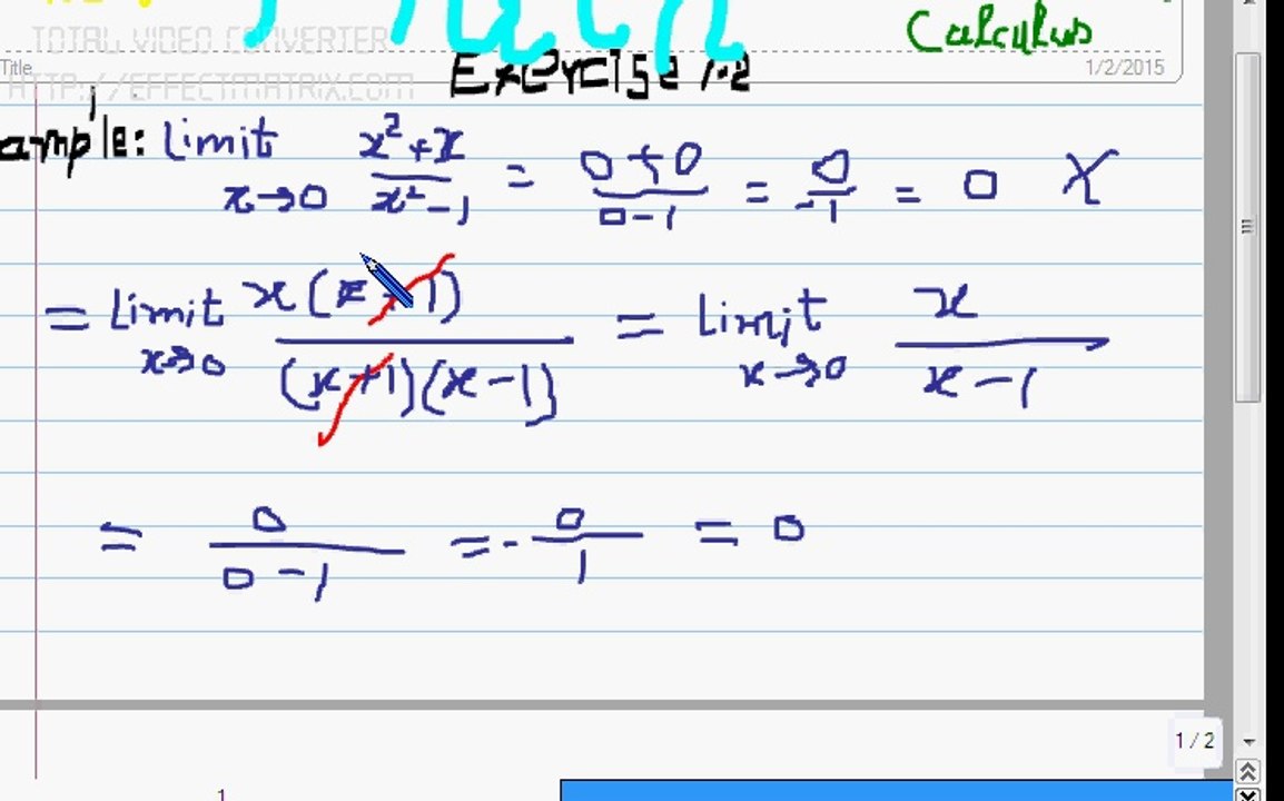 Dae 233 Math Calculas Exercise 1 2 Zeshan Cheema Video Dailymotion