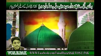 وائس آف شھداء سید فیصل رضا عابدی کا 12 ربیع الاول پر خصوصی پیغام