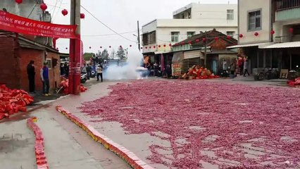 Set Of Thousands of fire crackers at the same time