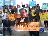 Gathering in memory of Taseer attacked in Lahore-Geo Reports-04 Jan 2015