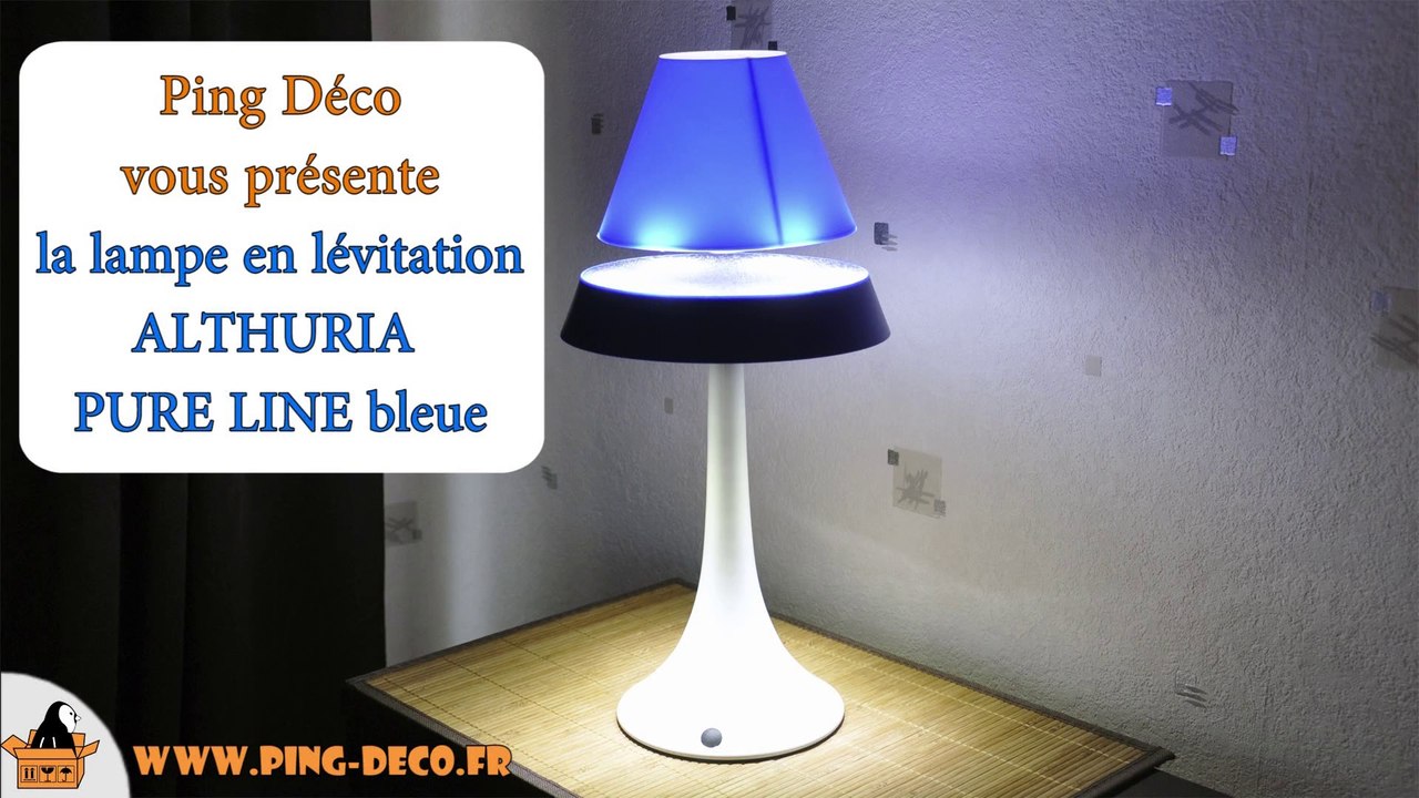 lampe en lévitation ALTHURIA PURELINE bleue (WWW.PING-DECO.FR)