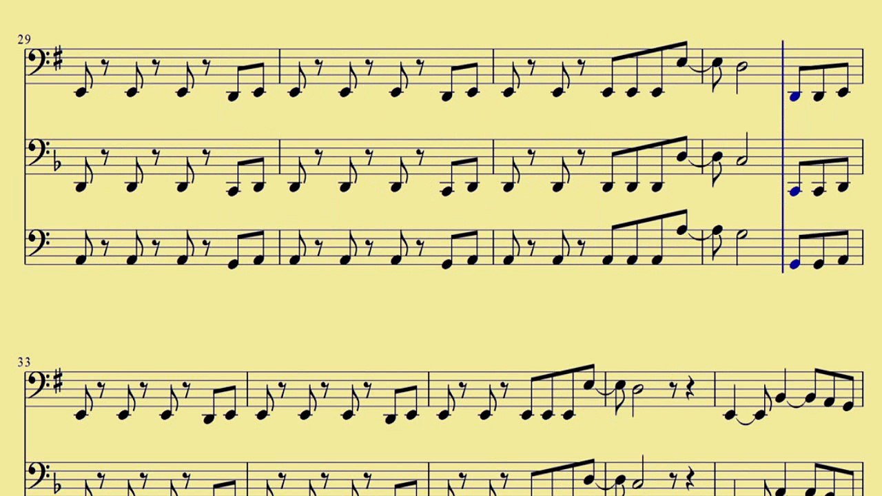 [ Bb, C, F Tuba ] My Songs Know What You Did In The Dark  - Fall Out Boy  - www.downloadsheetmusic.com.br