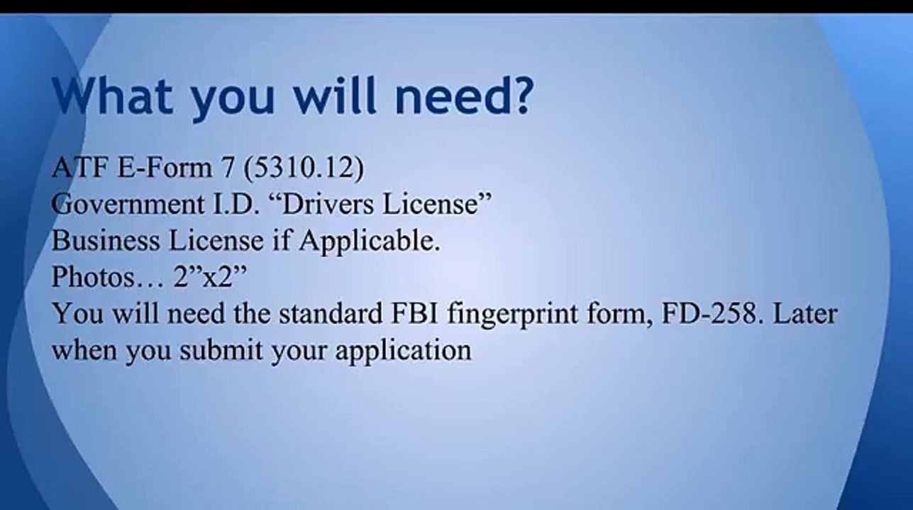 Introduction and Overview How to Get Your FFL