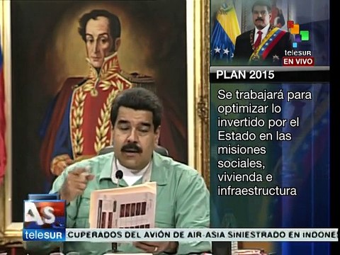 Anuncia Nicolás Maduro acciones para desarrollar Venezuela en 2015