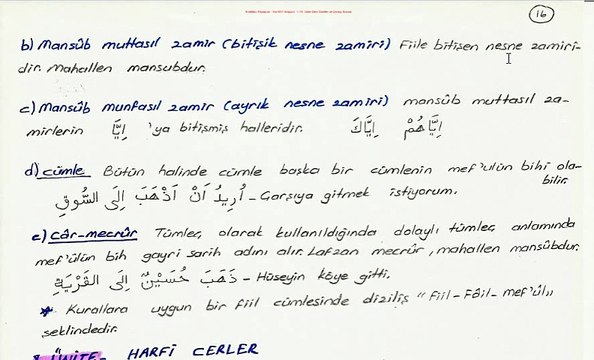Arapça-1 07.-08. ve 09. Ünite Erol Balcı Paylaşımı Ders Notlar
