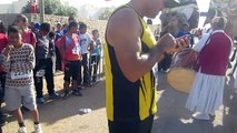 Marathon des Oasis Tunisie 2014 : dernière étape de 21 kms à Djerba , avant le départ