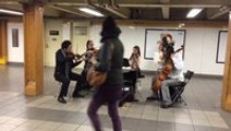 Classical music and impromptu ballet in the subway