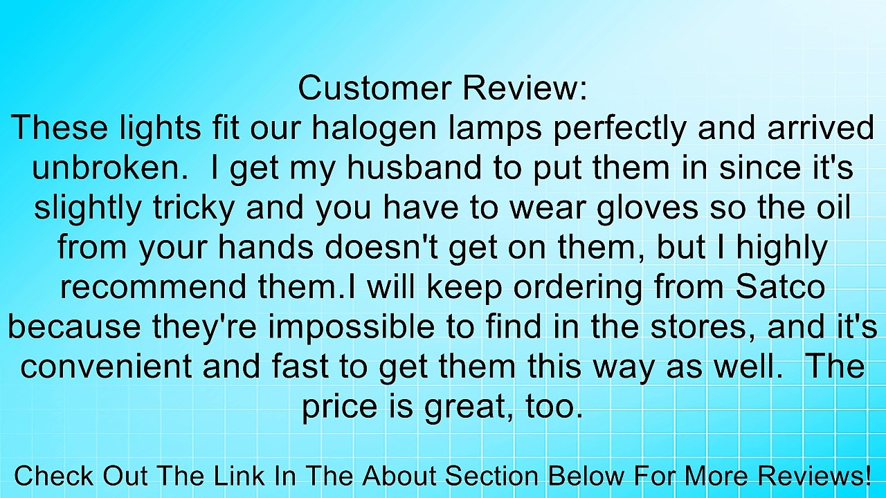 Satco S4169 1500 Watt 30000 Lumens T3 Halogen Double Ended R7S Base 120 Volt Clear 254mm Light Bulb, Dimmable Review