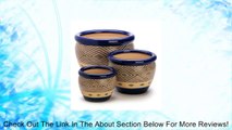 Gifts & Decor Cobalt Planter Ceramic Garden Plant Flower Pot Set, 3-Piece Review