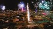 Fireworks Light the New Year's Eve Night Sky Over an Icelandic Island