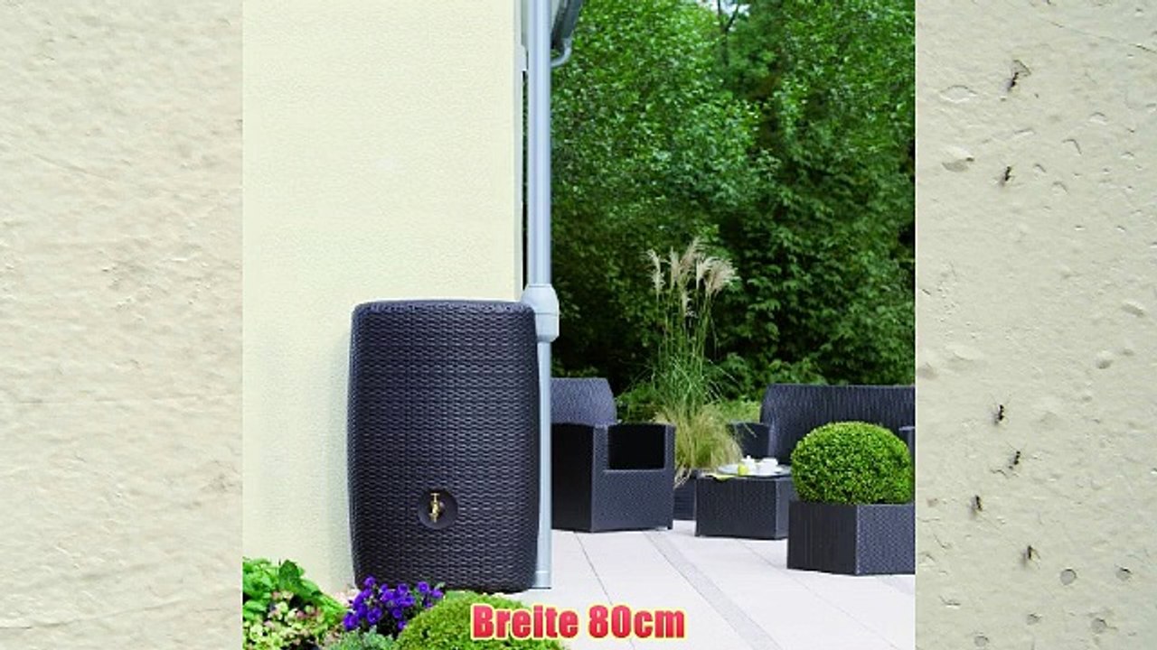 Sunda Regenwasser-Wandtank Rattanoptik 300l mocca Graf/Garantia 212100