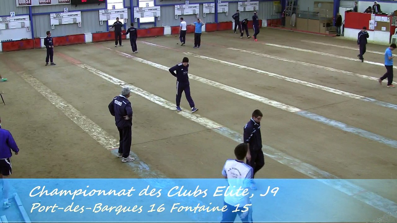 Quatrième tour, Port-des-Barques contre Fontaine, Sport Boules, J9 Elite 2014 2015