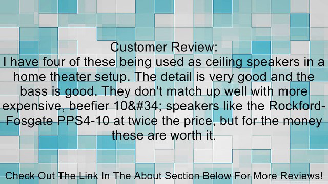 MTX Audio RTX108 Road Thunder Xtreme Full Range Speakers Review