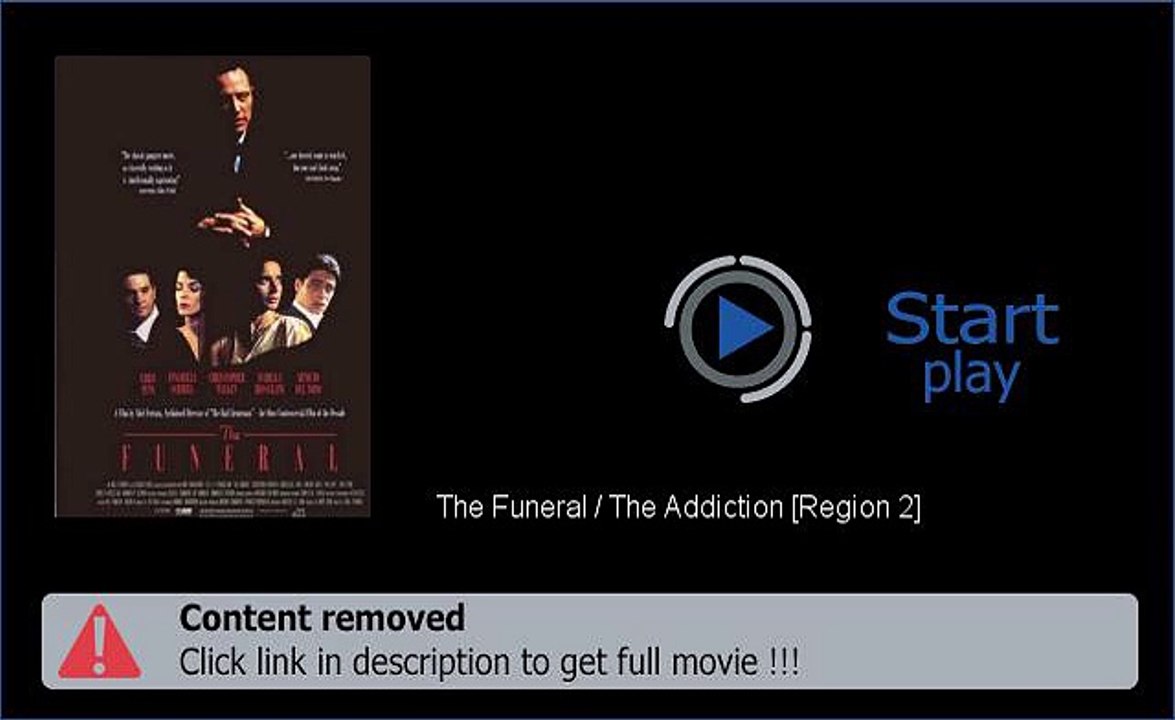 Legal The Funeral / The Addiction [Region 2] Movie Download