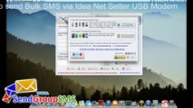 With Mac & Idea Net Setter USB Modem send multiple SMS