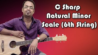 How To Play - C Sharp Natural Minor Scale (6th String) - Guitar Lesson For Beginners
