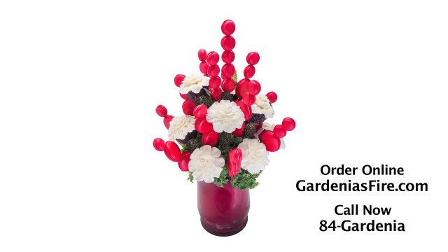 Gardenias Fire Gift Baskets - Cupcake Flower Bouquets