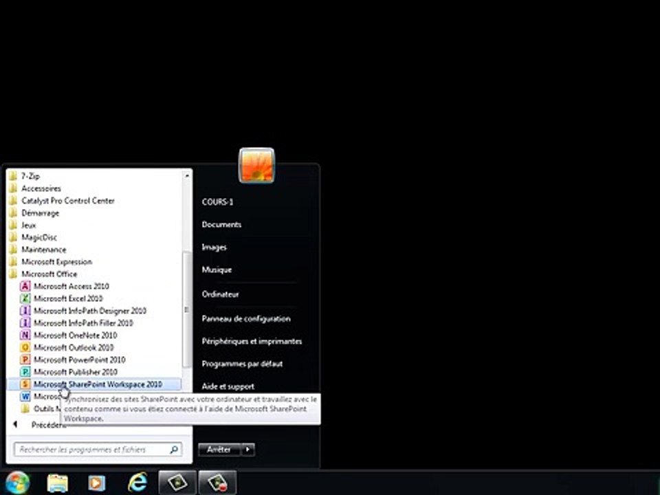 Microsoft Office 2010 Windows 7- Ouvrir et fermer les programmes
