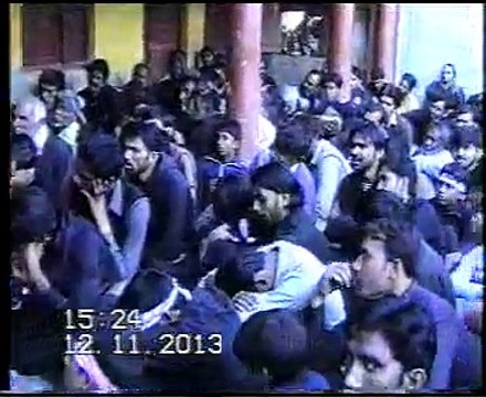 Zakir Zaegham Zaki majlis 7 Ashra muharam 1435 Pindi Bhatian
