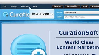 CurationSoft.com - Frequent - Settings and Options