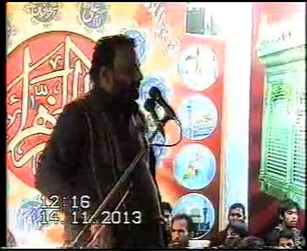 Zakir Zaegham Zaki majlis 9 Ashra muharam 1435 Pindi Bhatian