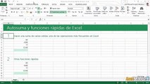 07.03 Autosuma y funciones rápidas de Excel