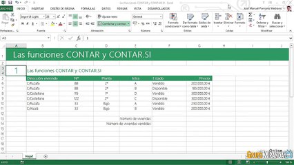 07.07 Las funciones CONTAR y CONTAR.SI