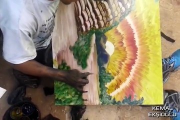 Hunharca Resim Yapan Sokak Sanatçısı