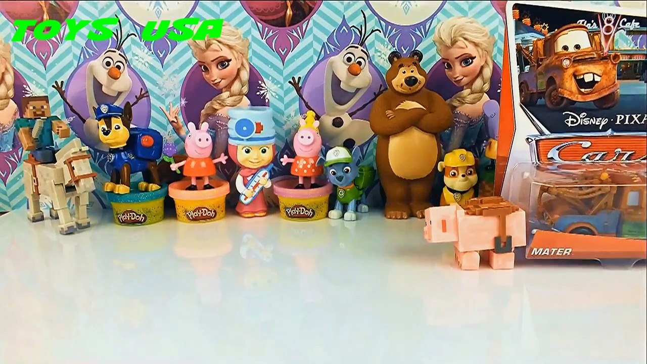 Cars Cars2 Mater meet new friends peppa pig Маша и Медведь Paw Patrol Play Doh Minecraft Toys Usa Co