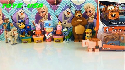 Cars Cars2 Mater meet new friends peppa pig Маша и Медведь Paw Patrol Play Doh Minecraft Toys Usa Co
