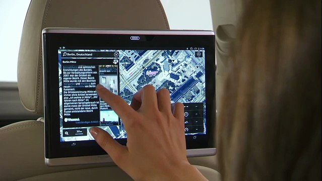 Les tablettes tactiles disponibles pour les sièges arrière du nouvel Audi Q7