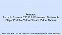 Portable Eyewear 72-Inch 16:9 Widescreen Multimedia Player Portable Video Glasses Virtual Theatre 4gb Review