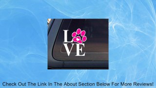 Love Dog Cat Paw Print with Heart Car Decal / Sticker Review