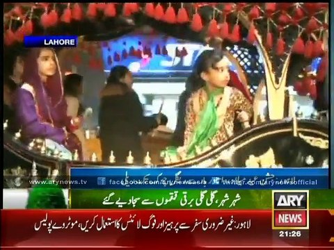 Preparations of Jashn Eid e Milad un Nabi at its peak