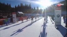 Biathlon, mass-start (H) de Pokljuka, 21 décembre 2014 (Martin Fourcade sur la boîte, JGB presque)