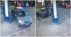 Woman Driver Can't Find Car's Petrol Cap