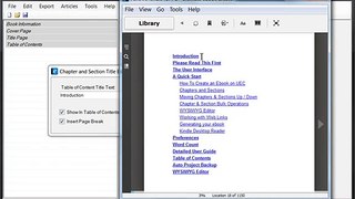 Ultimate Ebook Creator - Chapters and Sections Explained