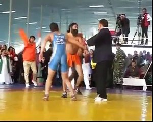 Baba Ramdev Wrestles in Haridwar