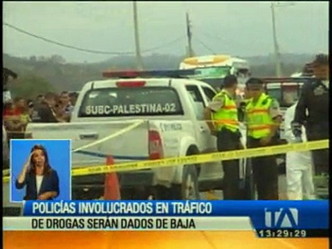 Policías involucrados en tráfico de drogas serán dados de baja