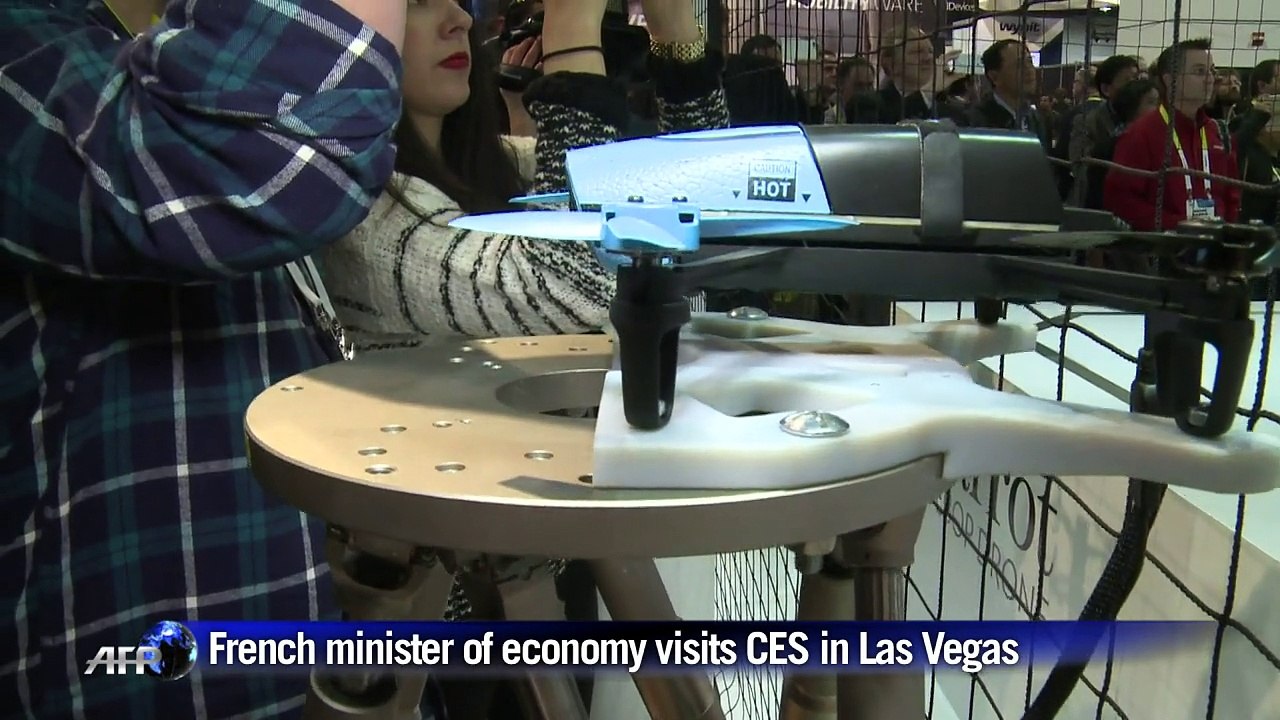 Emmanuel Macron visits CES in Las Vegas