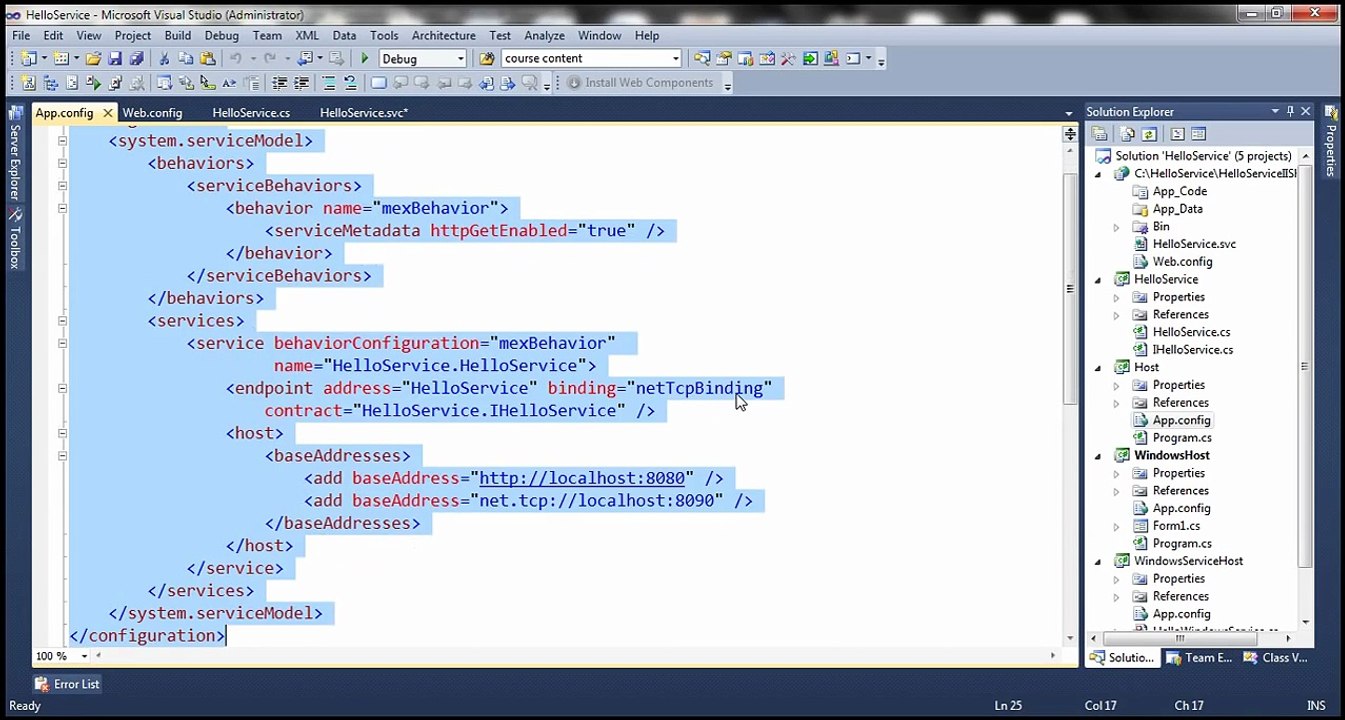 Part 29   Hosting wcf service in iis