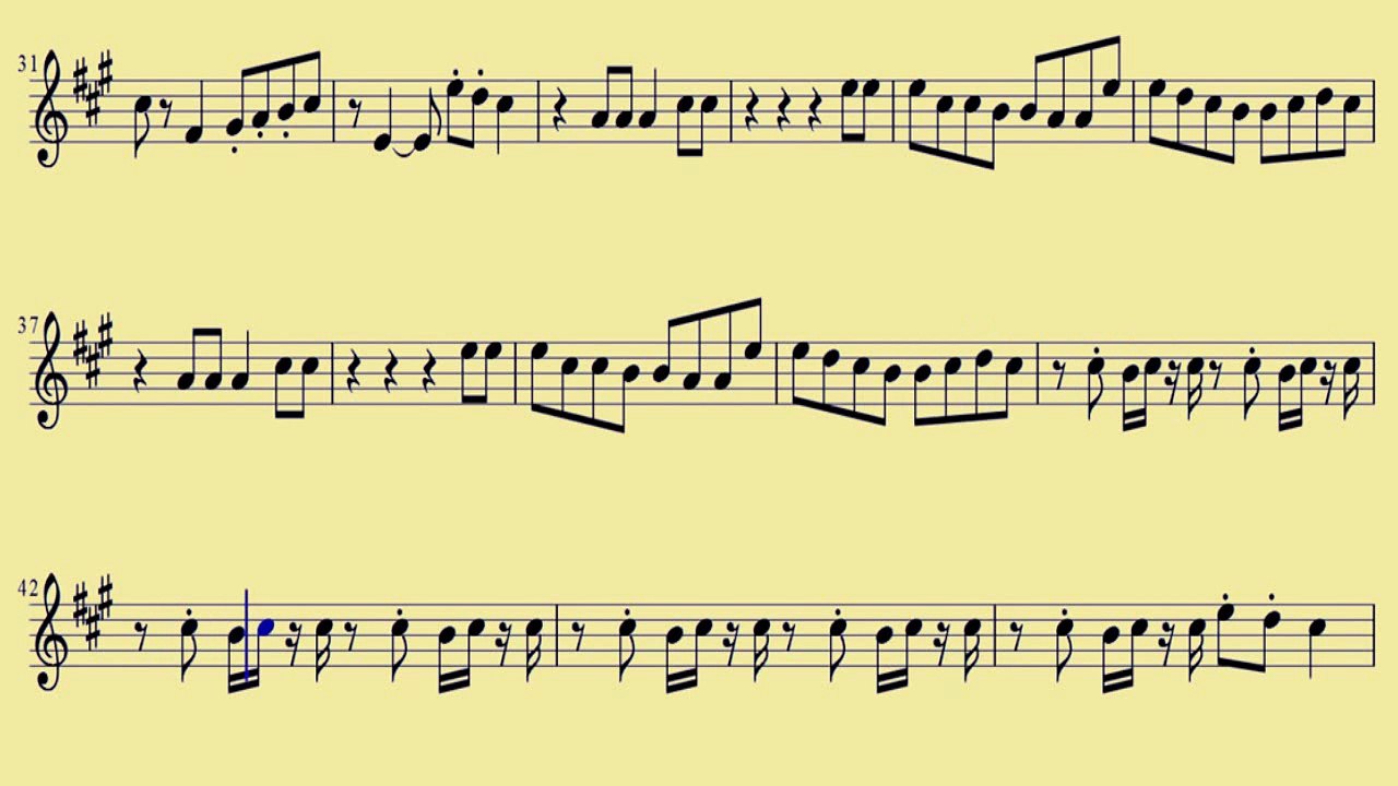 [  Bari Sax ] Safe And Sound - Capital Cities - www.downloadsheetmusic.com.br