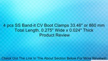 4 pcs SS Band-it CV Boot Clamps 33.46